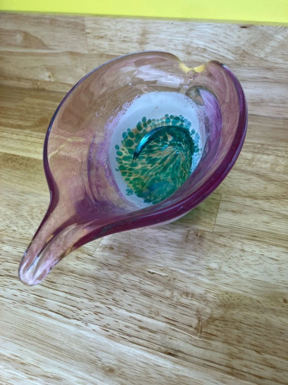 Blown Glass Conch Shell Beach Decor Candy Dish